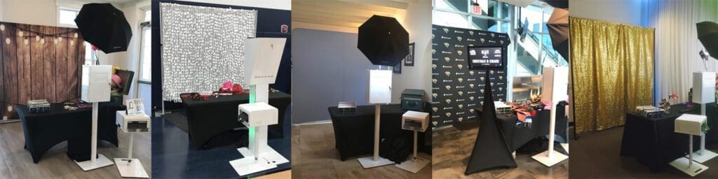 Slider of photo booth setups