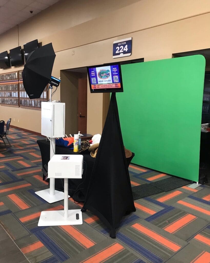 typical green screen photo booth setup